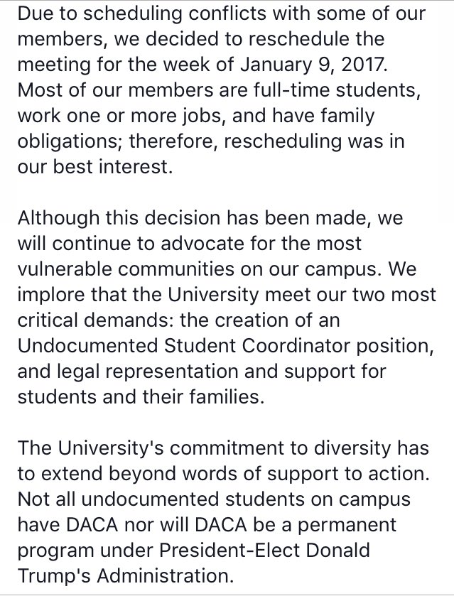 NevadaLSAB's tweet photo. We are deeply disappointed by @PresMarcJohnson's decision to not make @unevadareno a sanctuary campus. #HereToStay https://t.co/h1RXS6VC67