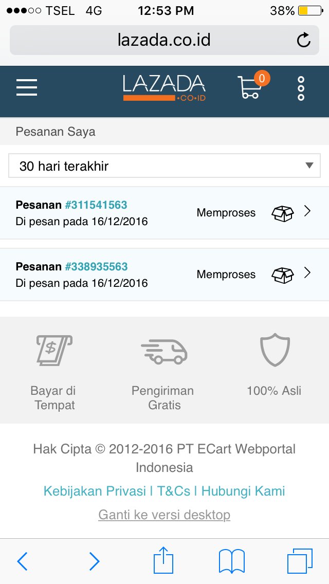 aldy_50's tweet photo. @LazadaID tolong dicek email dari tifaldireizamuzhafar@yahoo.com saya pesan barang 1 buah namun konfirmasi beli barangnya menjadi 2 buah. https://t.co/Ykc2rjc25H