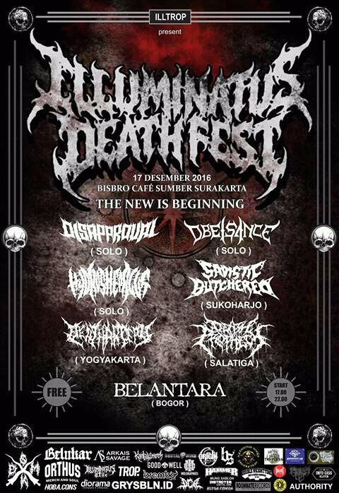 Sampai jumpa besok malam di Illuminatus Deathfest at Bisbro Cafe Surakarta