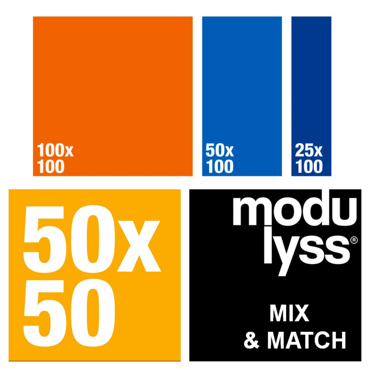 We may be modular but we’re anything but square! With all these sizes and dimensions to choose from you can dare to be different!