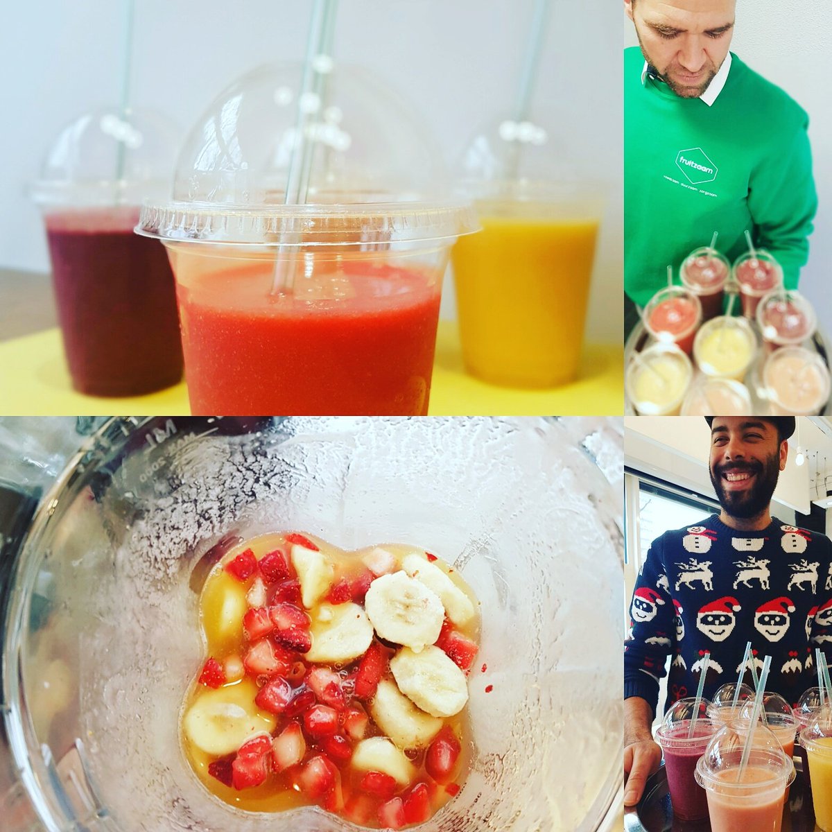 Fruitzaam's tweet photo. Fruitzaam served delicious smoothies @IceMobile this morning. Good luck with the #hackathon! #hackday2 https://t.co/M6Zaki1KCF