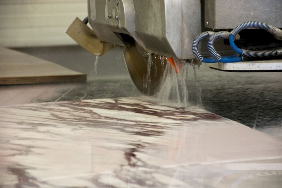Special cut-to-size tiles on our CNC (Computerised Numeric Control) machines: tiles in Breccia Violetta for floors <a href="/LanesboroughSpa/">Lanesborough Spa</a> #london