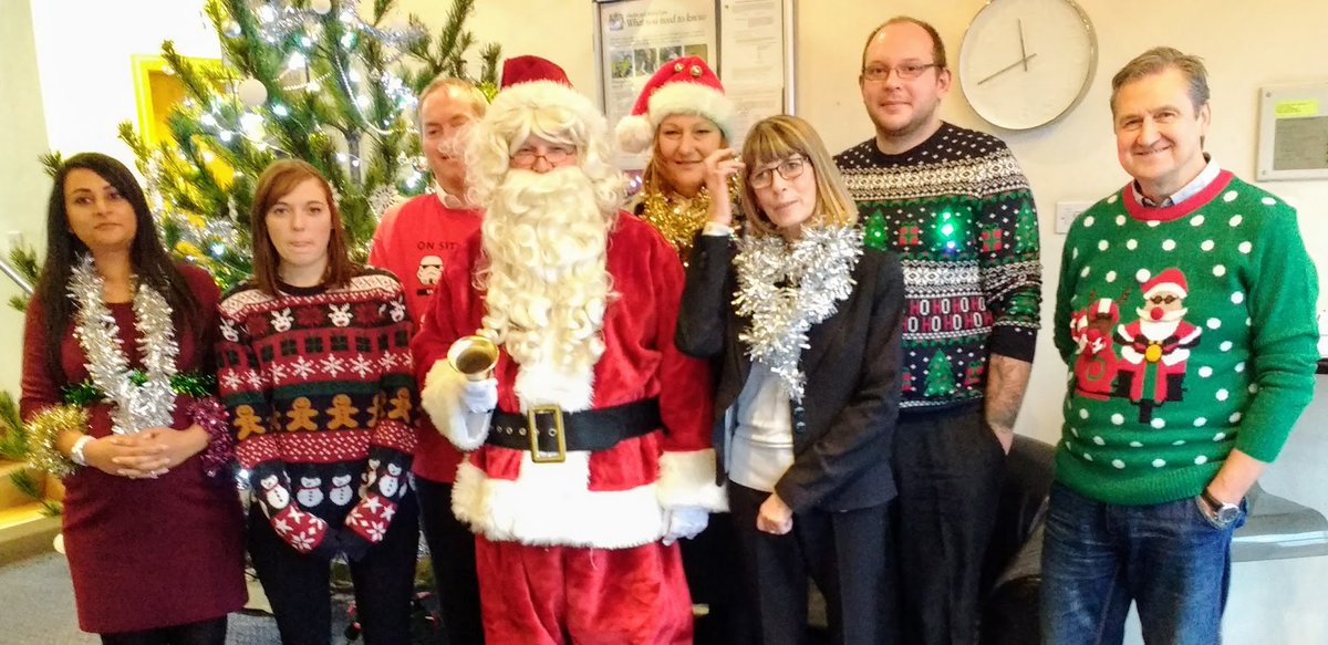 Captain_Cover's tweet photo. @Captain_Cover & @LexelleLimited proudly supporting #christmasjumperday & #SaveChildrenUK - all dressed up & even our own #OfficialSanta!! https://t.co/0rHXobik3d