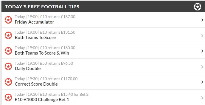 FootySuperTips's tweet image. ⚽ Today's FREE Footy Tips are up early!

Back them here with just 1-click ▶ freesupertips.co.uk/free-football-…

What do you make of them lads??