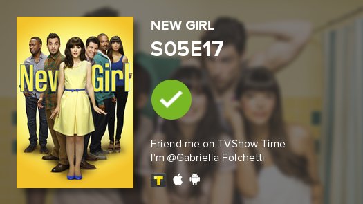 accantoazay's tweet photo. I've just watched episode S05E17 of New Girl! https://t.co/fDIpFfqlQX #NewGirl #tvshowtime https://t.co/nvJYVuuajm