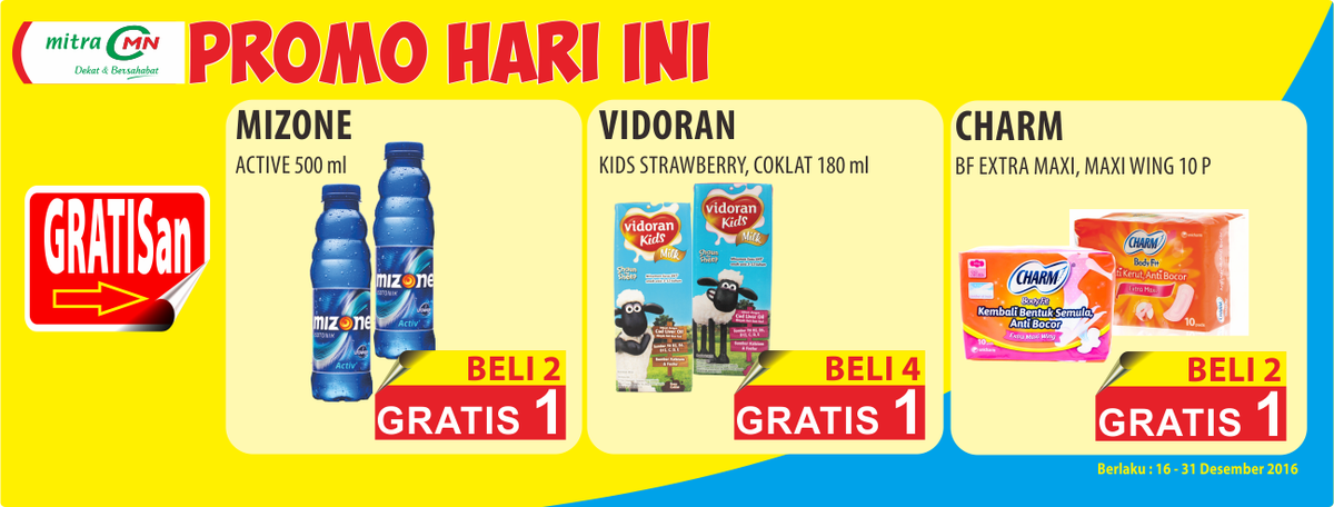 InfoCMN's tweet photo. PROMO TERBARU Periode 16-31 Desember 2016 untuk semua Mitra CMN #promoCMN #MitraCMN #DekatdanBersahabat https://t.co/R2rTYLhVfY