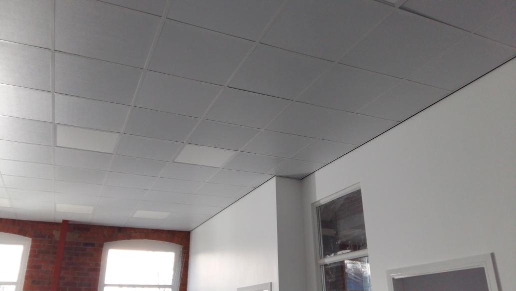 Suspended ceiling works are now being wrapped up for a local client, in Rochdale #suspendedceilings #construction