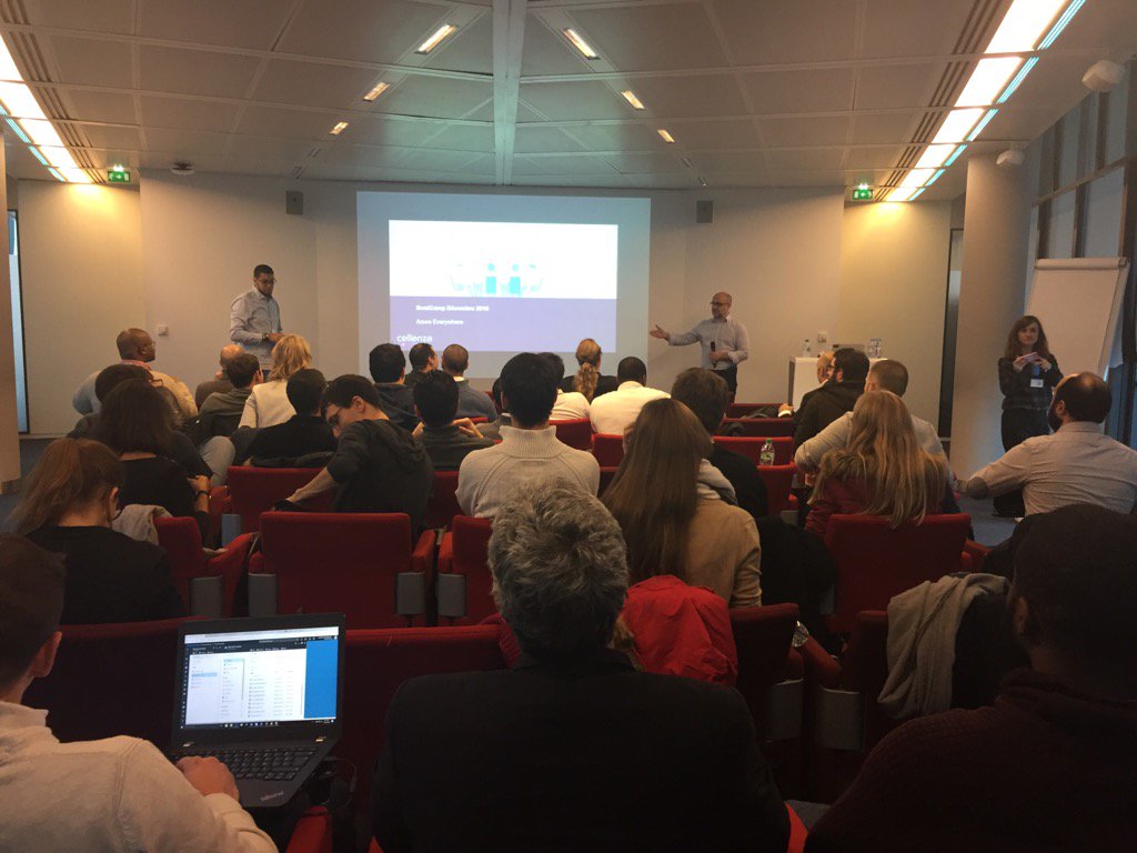 cellenza's tweet photo. Notre bootcamp #azureeverywhere ร @microsoftfrance commence mnt ! #azure #iot #devops @MichelHubert https://t.co/EFcREkXE60