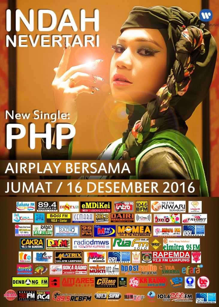 primafmserang's tweet photo. (96.1) #NOW #PemutaranSerentak: @Indah_Nevertari - PHP #IndahNevertariPHP @WarnerMusicID | #SemakinPrima streaming https://t.co/xe3yh2cDRM https://t.co/JAprOwPaGr