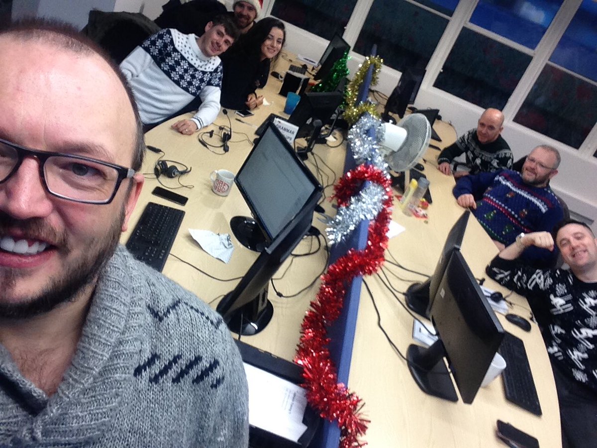 DJRedlabUK's tweet photo. Team Photo on Christmas Jumper day at @firstfound #FirstFoundChristmas https://t.co/cXgVa7J5cd