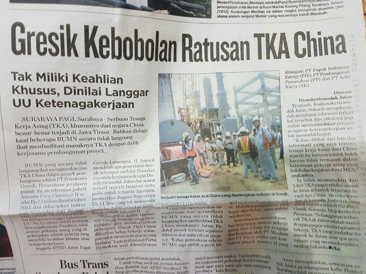 fahiraidris's tweet image. Salah satu permasalahan yang saya sampaikan kepada Bapak @jokowi adalah soal masifnya Tenaga Kerja Asing Illegal ⚘
