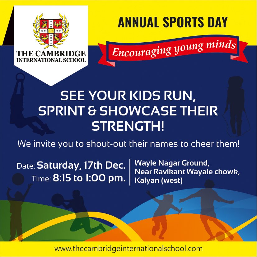 TCIS_IGCSE's tweet image. We #invite you to come &amp;amp; #cheer for our future #sports #superstars! #TheCambridgeInternationalSchool #GlobalApproachFuellingFitness