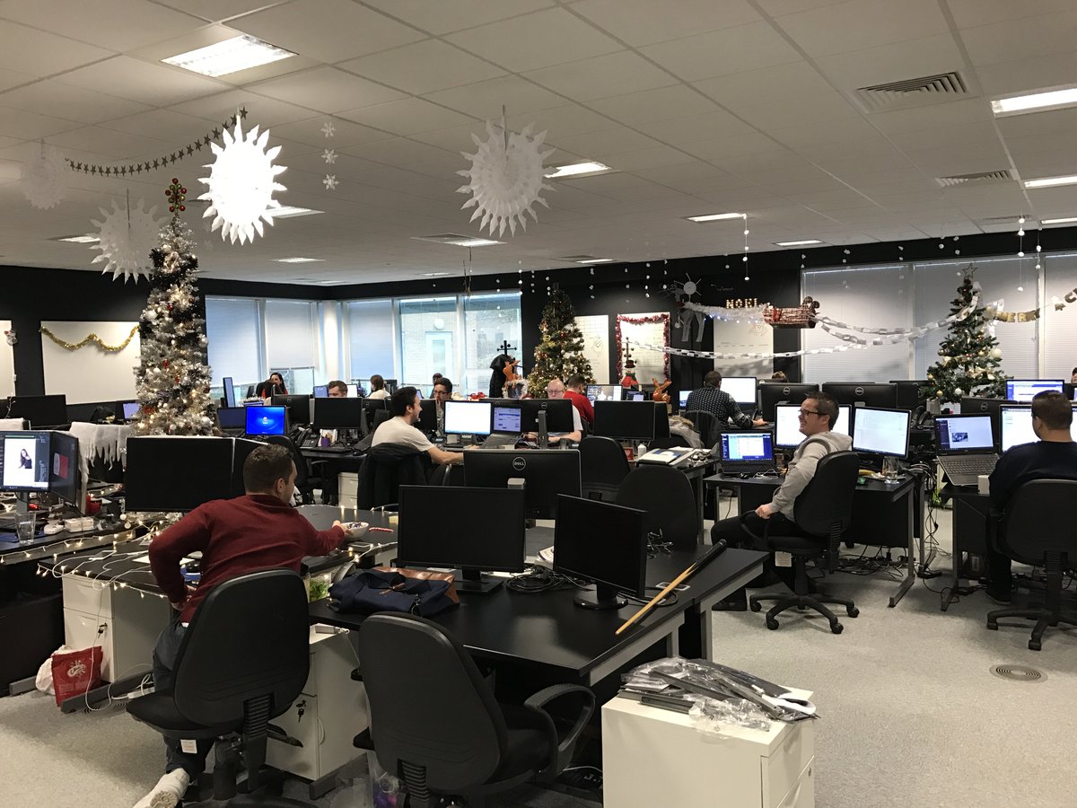 SaleCycleLife's tweet image. Someone's feeling festive! @SaleCycle Xmas Decs Battle 2016! Good job our Tech team isn't competitive! #christmasjumperday #LoveWhatYouDo