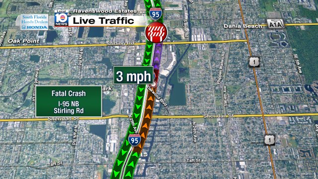 #TrafficAlert I-95 NB SHUT DOWN at Stirling Rd. https://t.co/gVxooak7u3