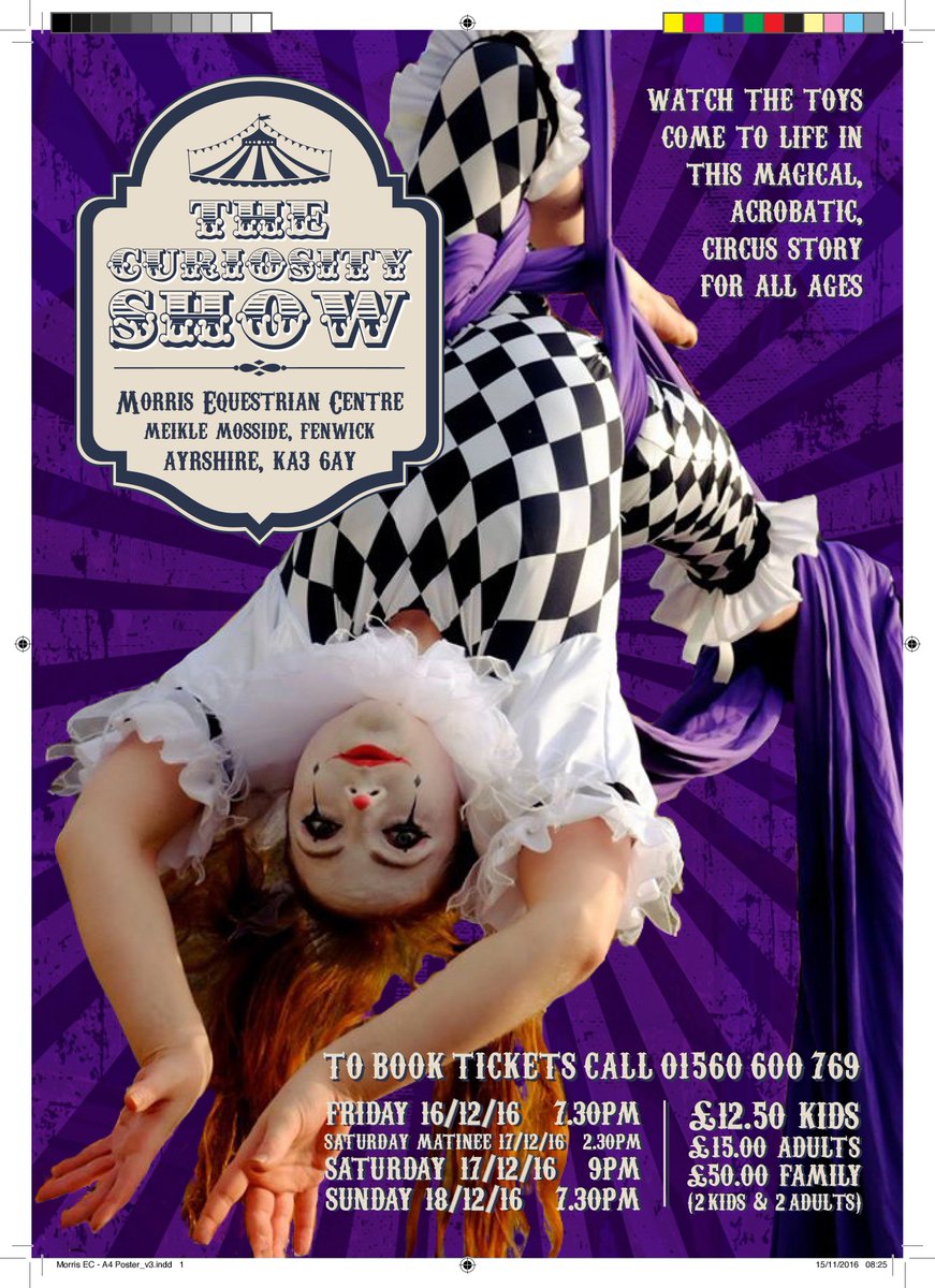 Come and watch our amazing artists perform at The Morris Equestrian Centre 16,17 &amp;18 December. For tickets call 01560 600769 <a href="/TheMorrisEC/">Morris Equestrian</a>