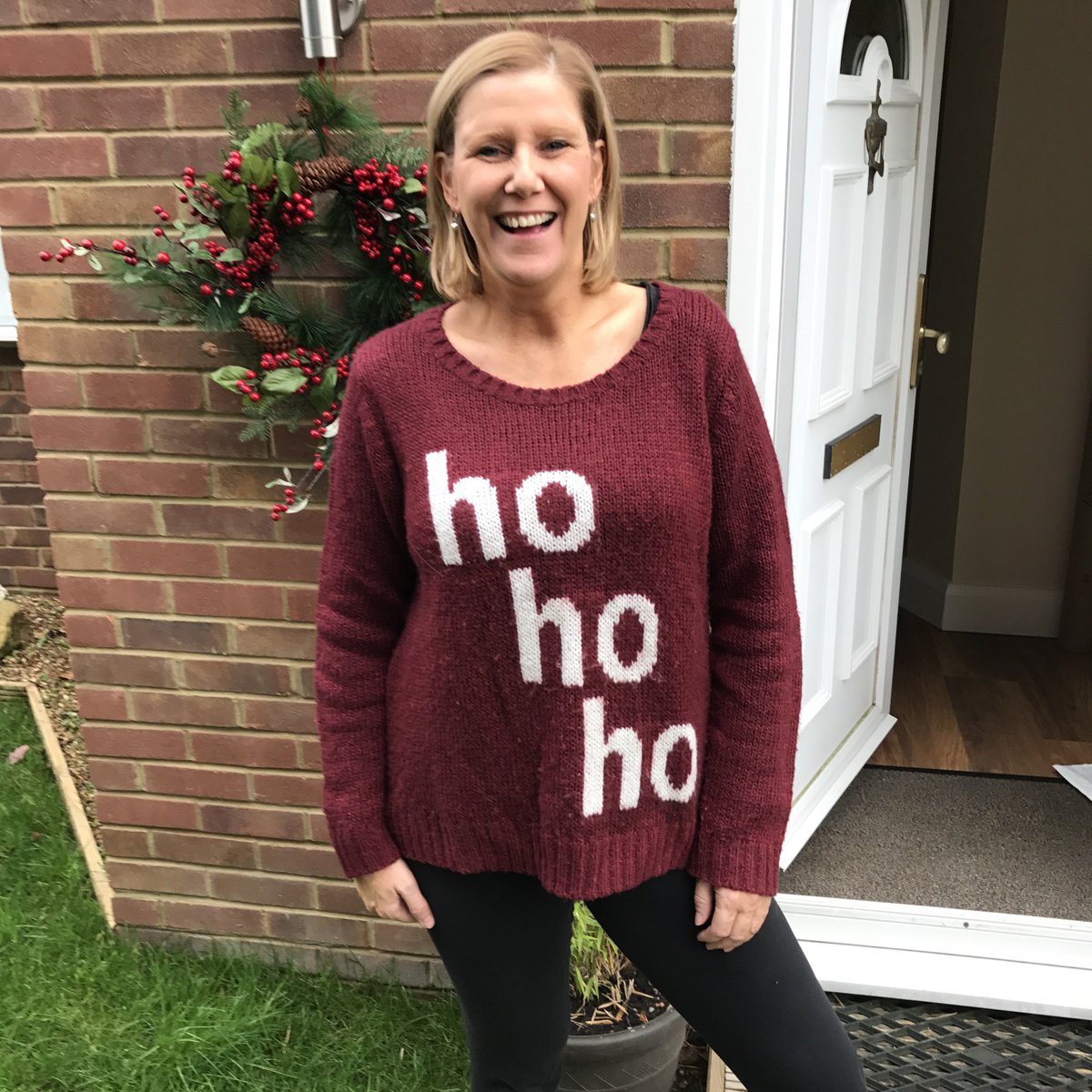 Back office taking part in Christmas Jumper day had to ask the postman to take the photo!!! <a href="/amplifycoach/">Stew Bewley</a> #SavetheChildren