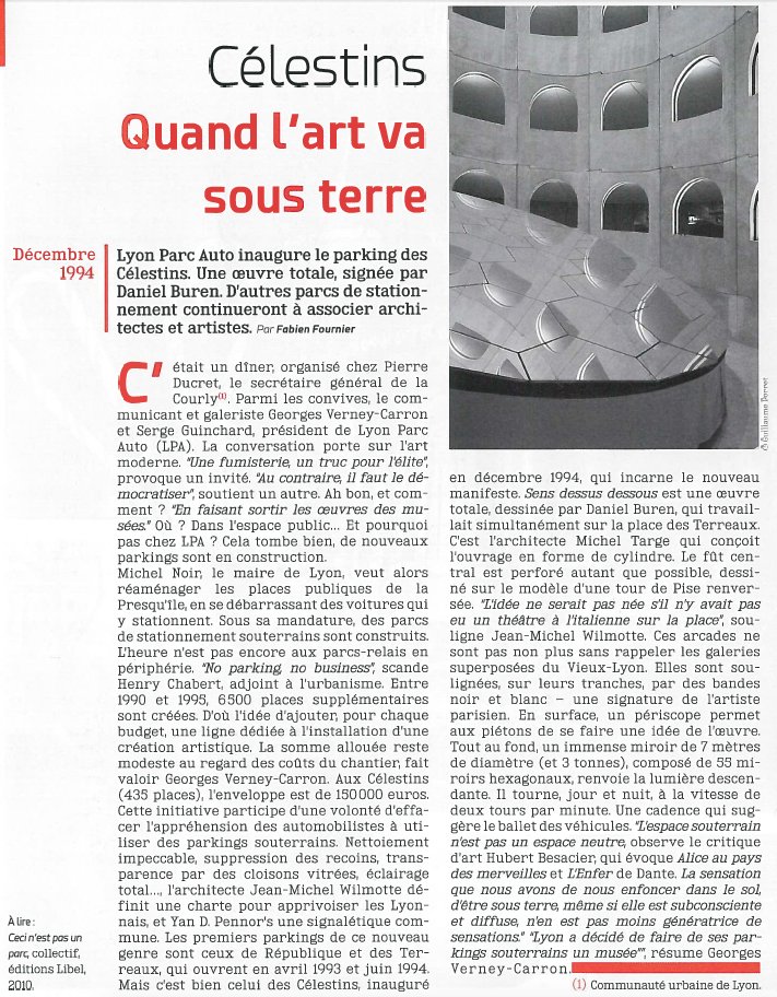 "Quand l'#art va sous terre" #Celestins #Lyon , une belle page dans le dernier <a href="/NouveauLyon/">Nouveau Lyon</a> par <a href="/FournierFabien/">FOURNIER Fabien</a>