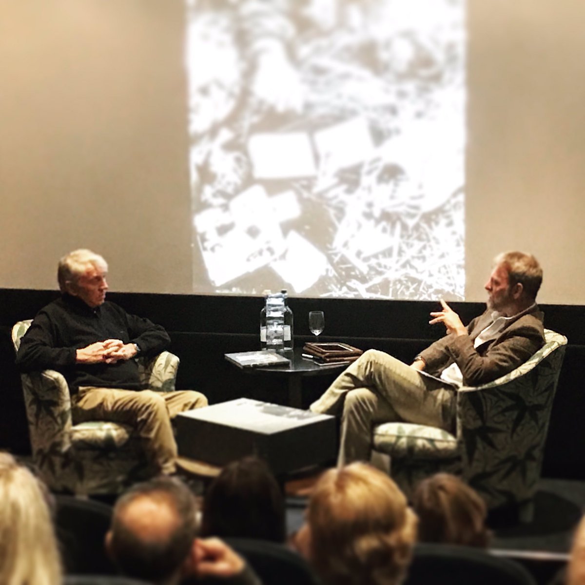 Another fascinating Q&amp;A with Don McCullin. In the other chair is Times reporter Dan McDougall ...at <a href="/SohoHouse/">Soho House</a> Babington yesterday evening.