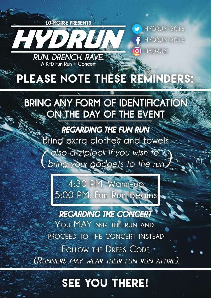 Hydrun2016's tweet photo. Here is the dress code and some reminders for Hydrun! 🌊 For any questions regarding the event feel free to contact any 10-Morse student 🤗 https://t.co/LzAwSemqLL