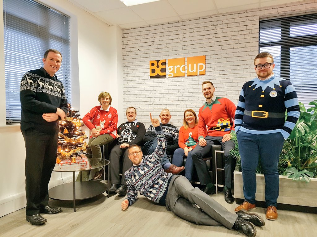 BEGroup_UK's tweet photo. #christmasjumperday at @BEGroup_UK today......but who has the worst jumper?!?! https://t.co/ItsPhR6Oew