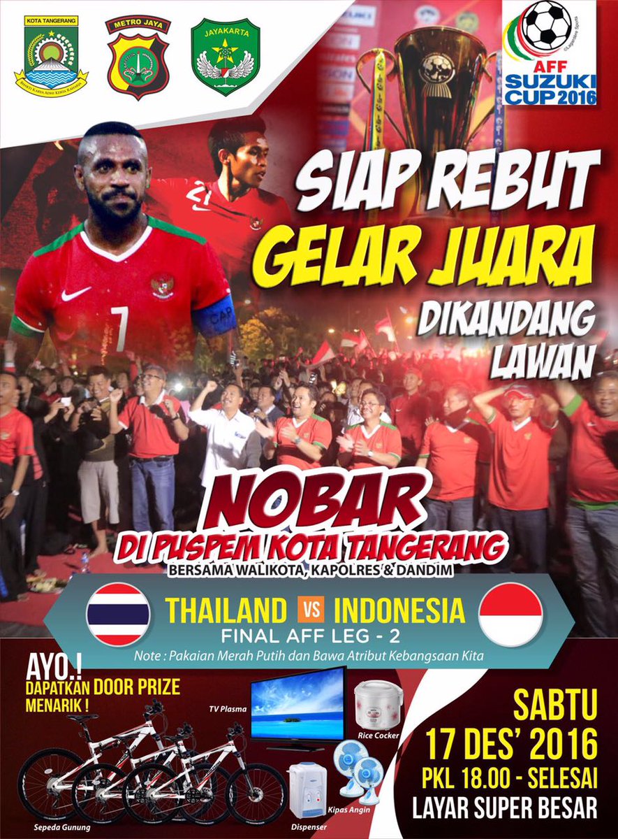 #TimnasDay RT <a href="/Kota_Tangerang/">KOTA TANGERANG</a>: Tangerang Ayo Kita Dukung Timnas Garuda Indonesia. NOBAR di PUSPEM Kota Tangerang.