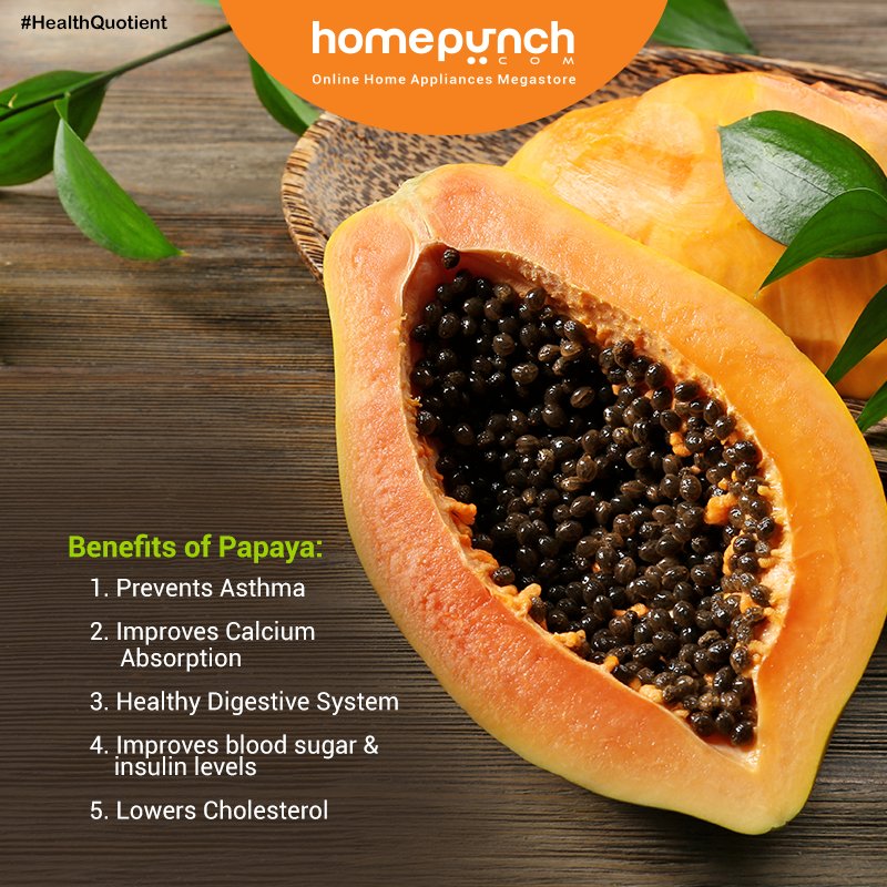 Homepunch's tweet photo. #HealthQuotient
Papaya has multiple #health benefits. https://t.co/lEMN6o2vKA