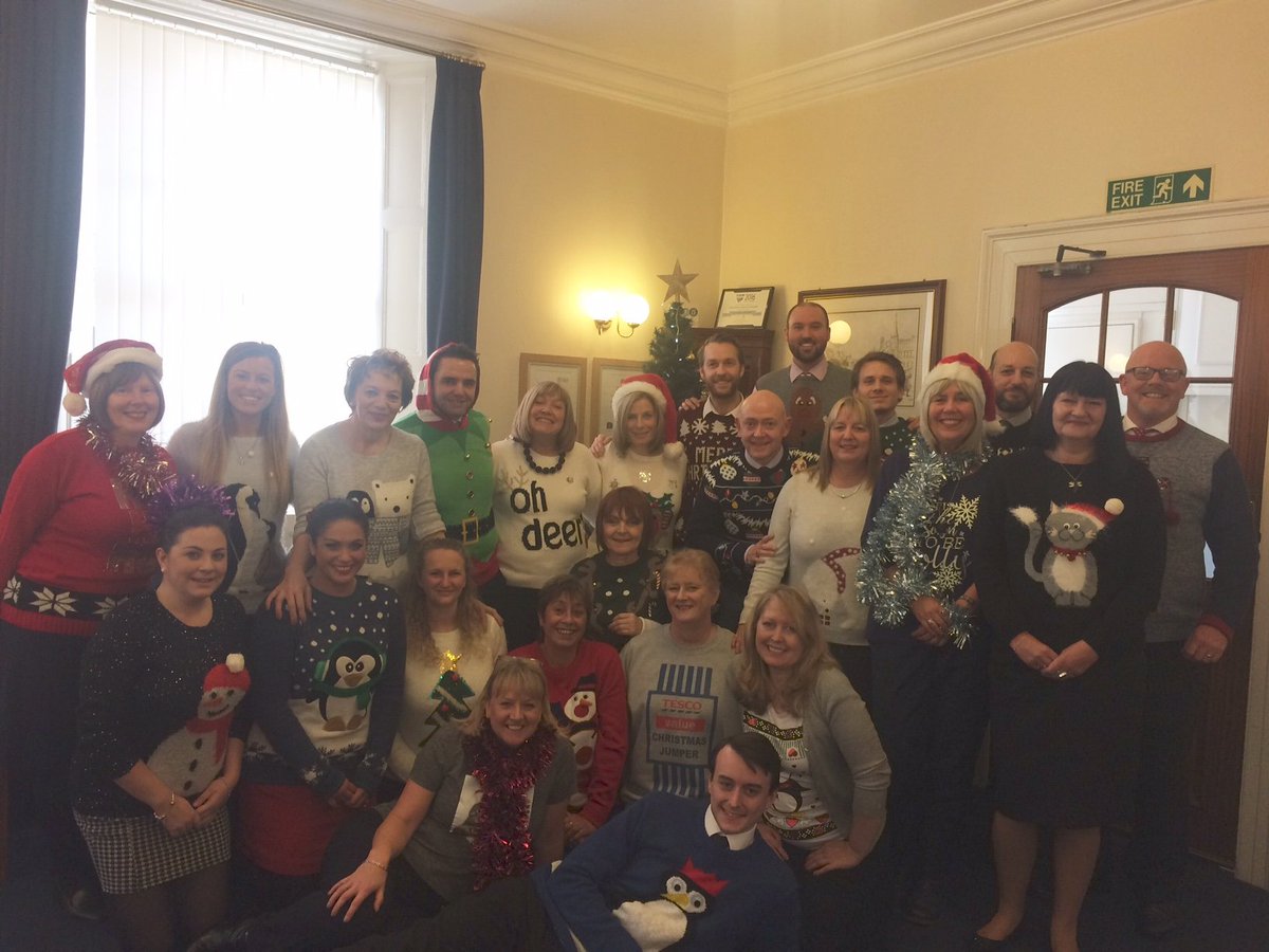chrislintonlaw's tweet image. And here is the @wmlegal effort for #christmasjumperday Inc personal favourite @Tesco value Christmas jumper! @savechildrenuk #devonlaw