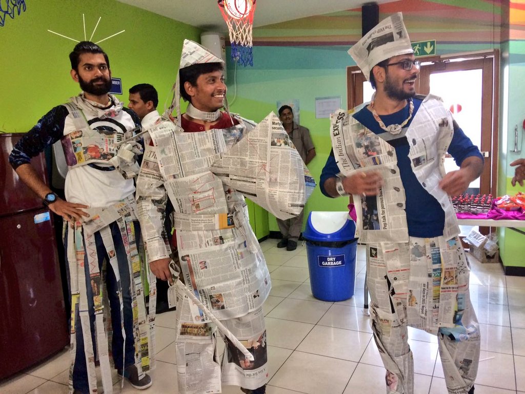 thedesiabroad's tweet image. edge_verve: Because fancy dress is old fashioned , creativity at #fEVerFun