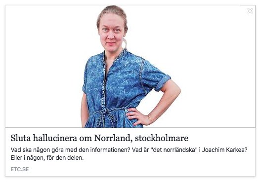 Jenny Damberg: Sluta hallucinera om Norrland, stockholmare

etc.se/kronika/sluta-…

#Konstnärsdrömmen
