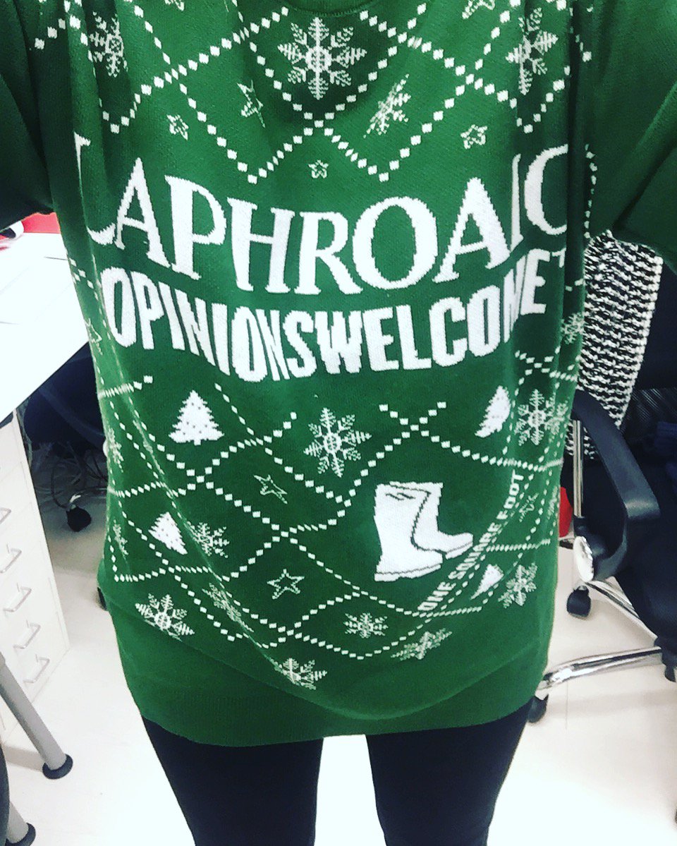 LDRsocial's tweet photo. Divide opinions this winter with a limited edition @Laphroaig festive jumper #nationalchristmasjumperday #opinionswelcome #LDRSpirit https://t.co/fM7onZSuF2