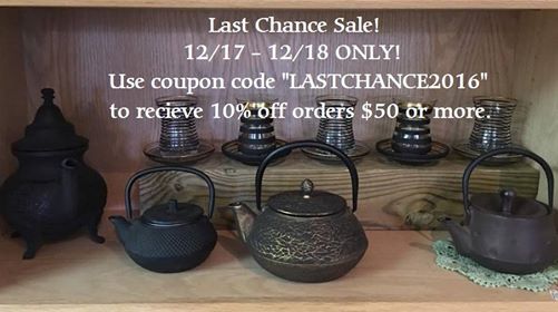 DiviniteaInfo's tweet image. Last chance sale this weekend! #tea #sale #divinitea #lastchancesale Get 10% off orders of $50.00 or more with code "LASTCHANCE2016"