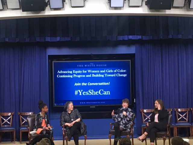 All of greater society benefits when women and girls of color succeed. Thank you @ELLEmagazine for discussing with me today! #YesSheCan