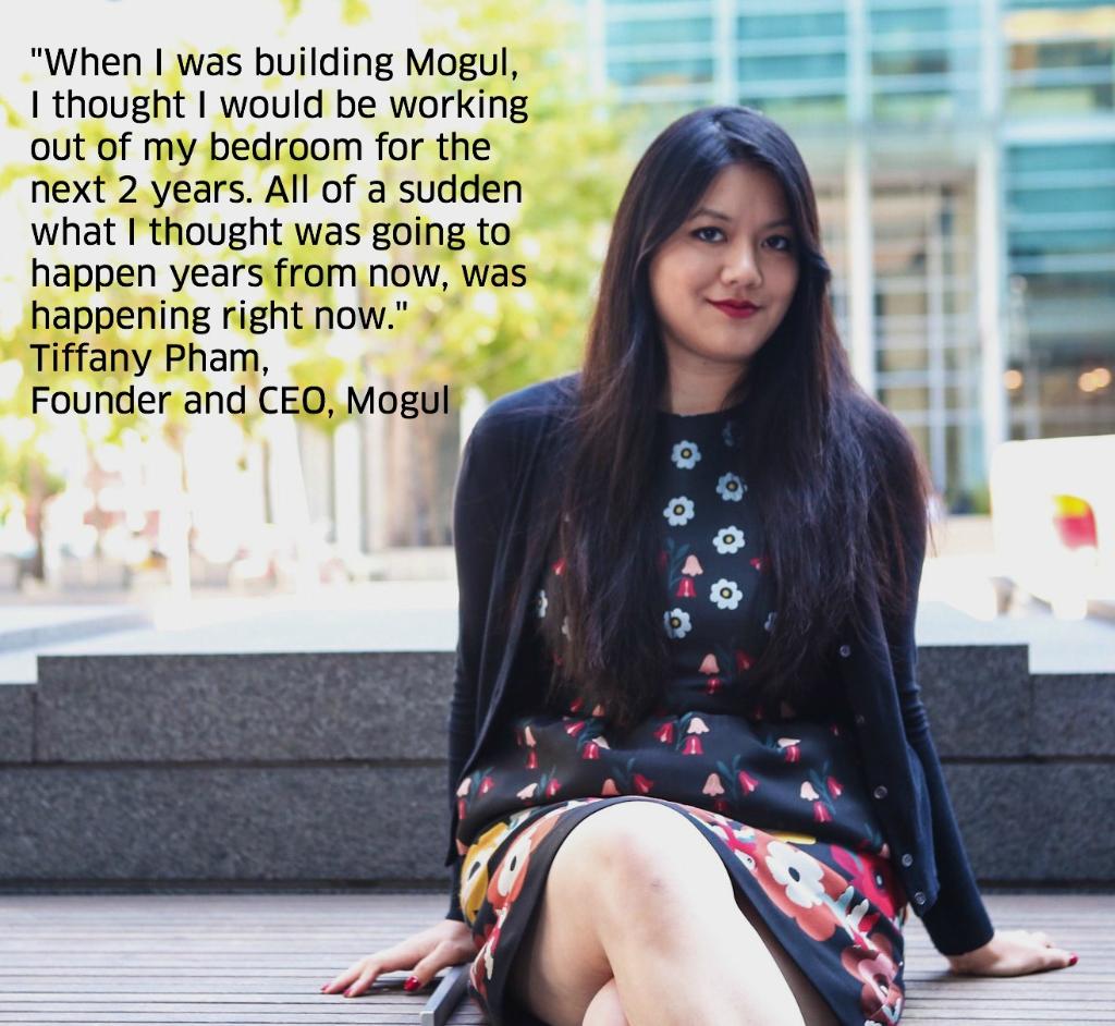 "What I thought was going to happen years from now, was happening right now." - @tifftpham, Founder and CEO, <a href="/onMogul/">Mogul</a> #FounderFriday