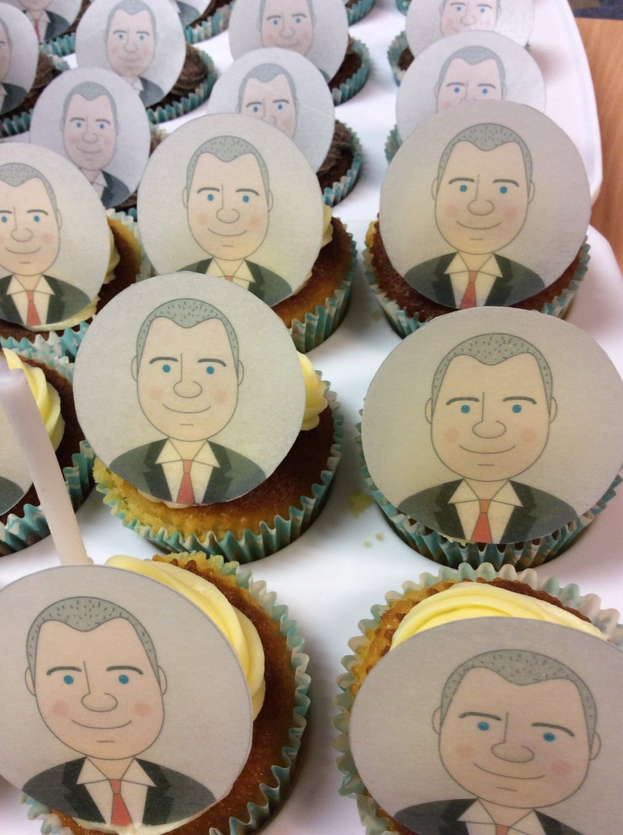 proptrumps's tweet photo. #PropTrumps the cupcakes... @eMoovCEO is presented with his birthday cakes from the @eMoov team... https://t.co/6193sI215V