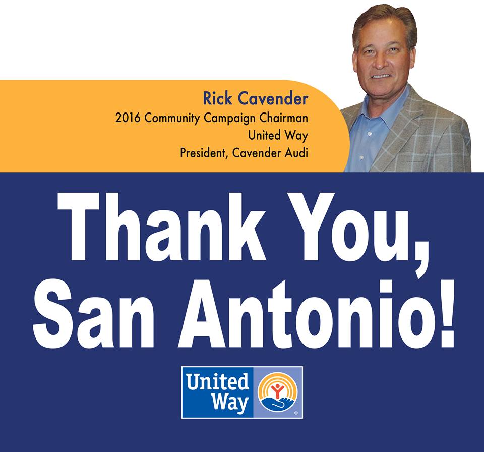 UnitedWaySATX's tweet photo. Every single day lives are changed for the better. Thanks @ricksellsaudis and our 69 nonprofit partners! #HelpingSA https://t.co/Q7UKlnPmCY