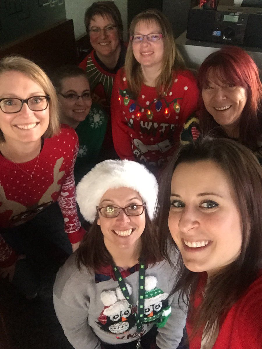 No electricity but we have our UGLY SWEATERS game ON!! #Team4848 <a href="/SanaHubaishy/">Sana Hubaishy_TD</a> <a href="/inKwizitiveKC/">Keisha C</a>