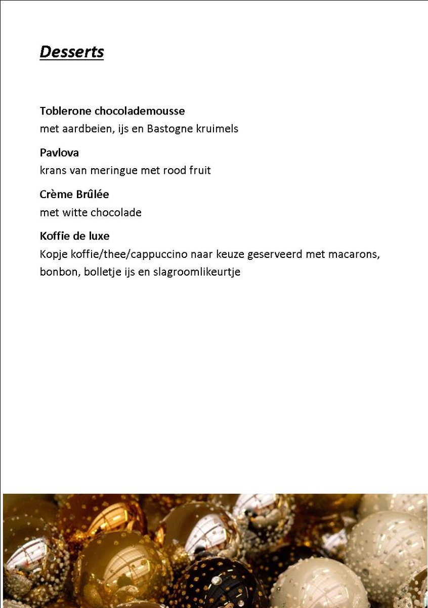 Altijd al geweten dat je OOK tijdens de Kerstdagen zo lekker bij ons kunt eten?