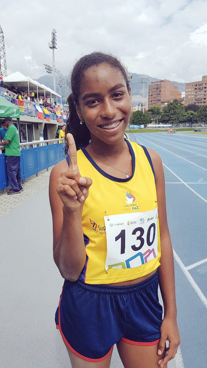 juegosintercol's tweet photo. ¡Gran promesa! La atleta Natalia Linares de Valledupar ganó tres oros en el sudamericano escolar, 150 metros, salto largo y relevos. https://t.co/iDy0PrK63A