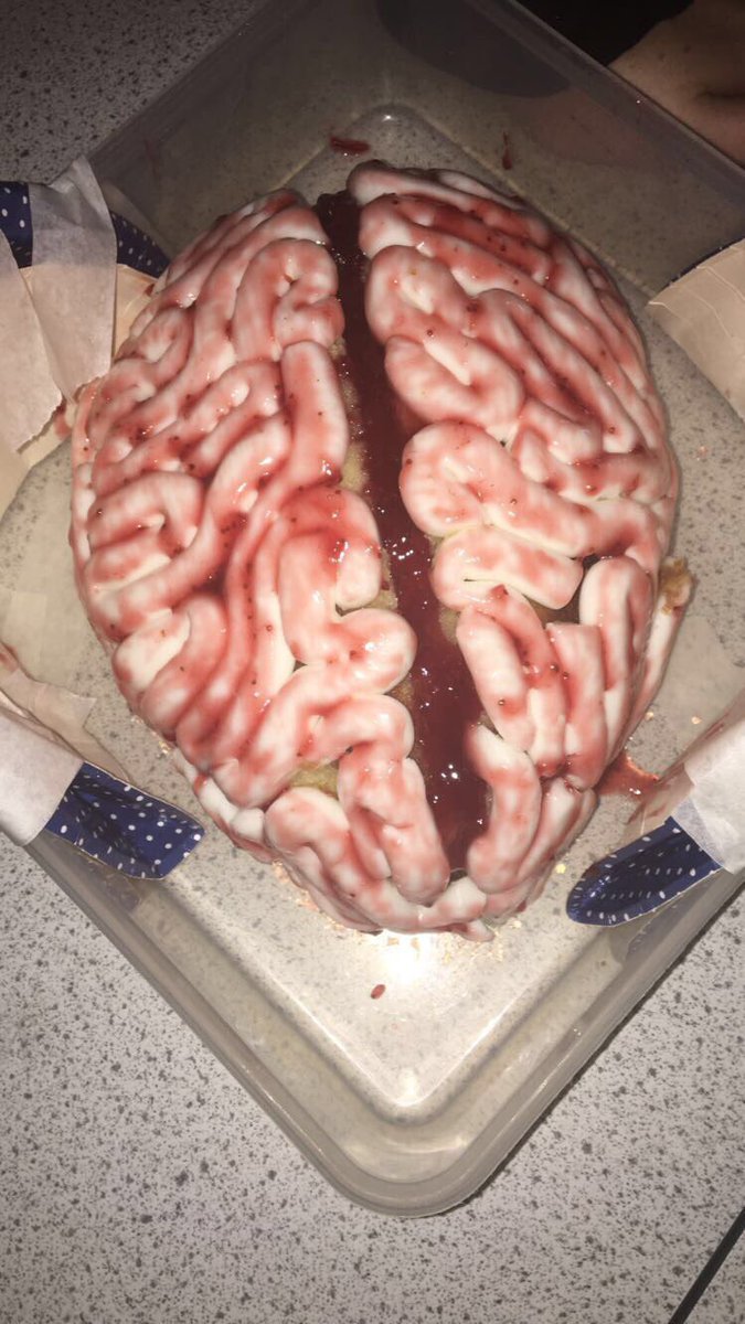Excellent brain cake in xmas Psychology bake off. Well done year 10.