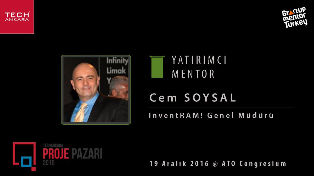 #Yatırımcı #Mentor <a href="/inventram/">çilingir</a> Genel Müdürü Cem Soysal <a href="/corvorado/">Cem S</a> <a href="/ankaraka/">Ankara Kalkınma Ajansı</a> <a href="/TechAnkara/">TechAnkara</a> Proje Pazarında girişimcilerle buluşacak