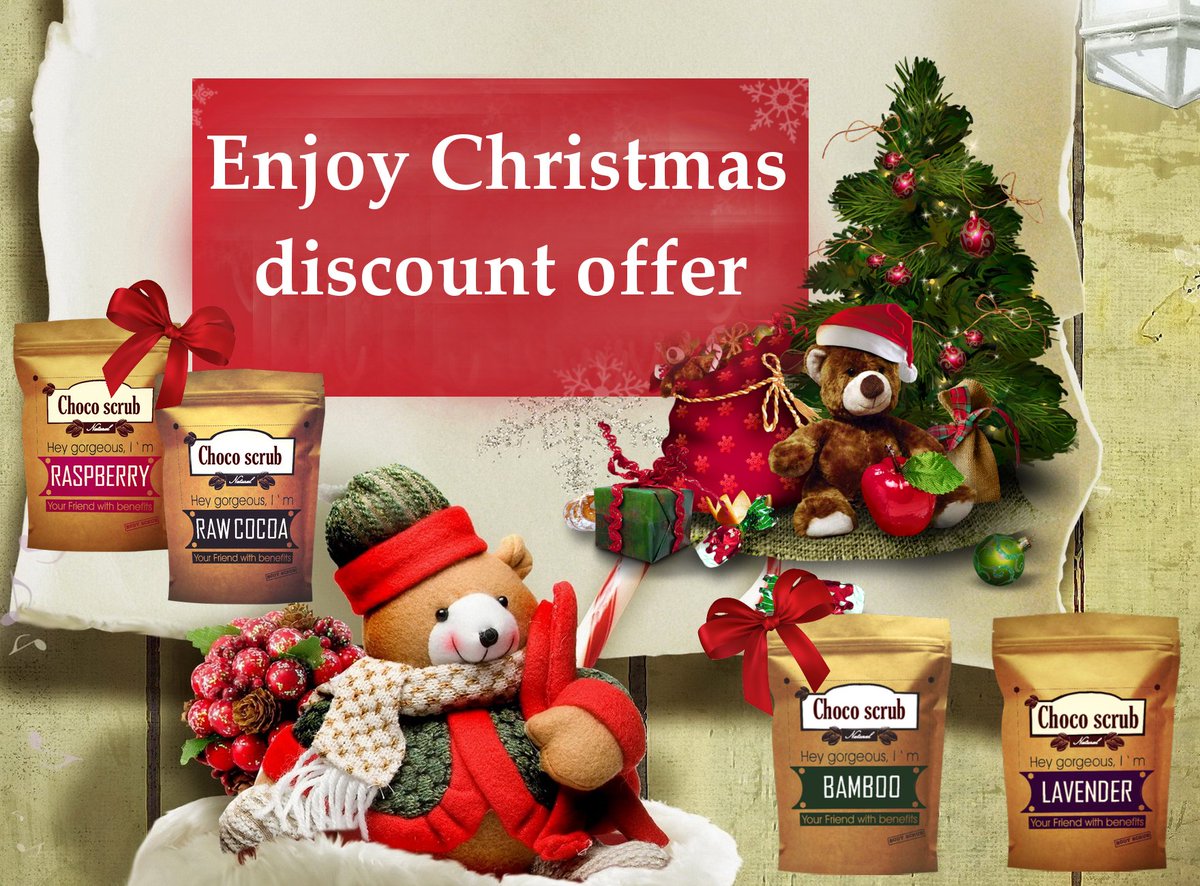 ChocoBodyScrub's tweet photo. Dear friends, Christmas is just around the corner 🎄☃❄️Enjoy Christmas discount offers valid till 24/12/2016!😍https://t.co/E8koWfO9ia #Scrubs https://t.co/YPSy9y9TK5