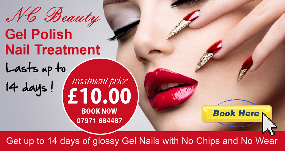 NC Beauty #Gel #Nails Polish Treatment in #Farnworth Was £22 Speical Offer £10. Call Nicola on 07971 684487