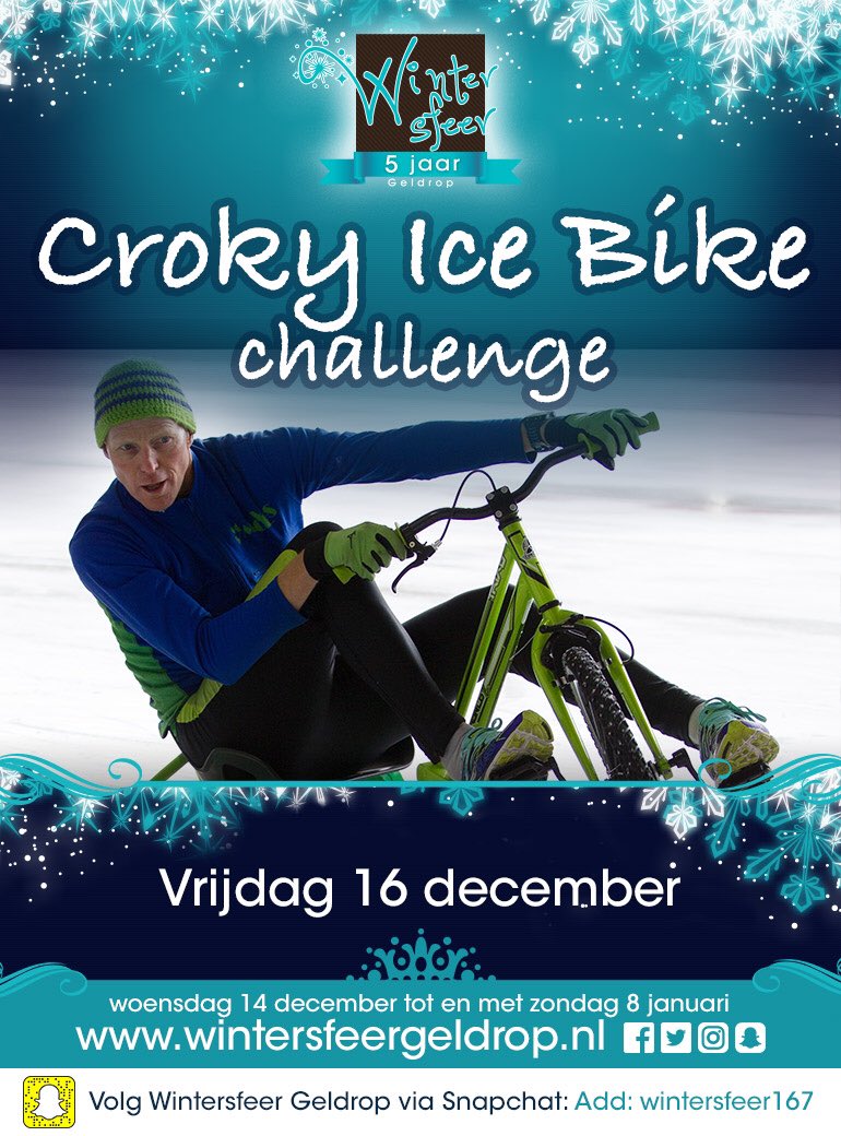 WGeldrop's tweet photo. Doe jij ook nog mee? Kom naar de Croky Ice Bike Challenge vanmiddag bij de ijsbaan in hartje Geldrop. Kijk ook op https://t.co/BRedzwOQmd https://t.co/BjqebFBqKv
