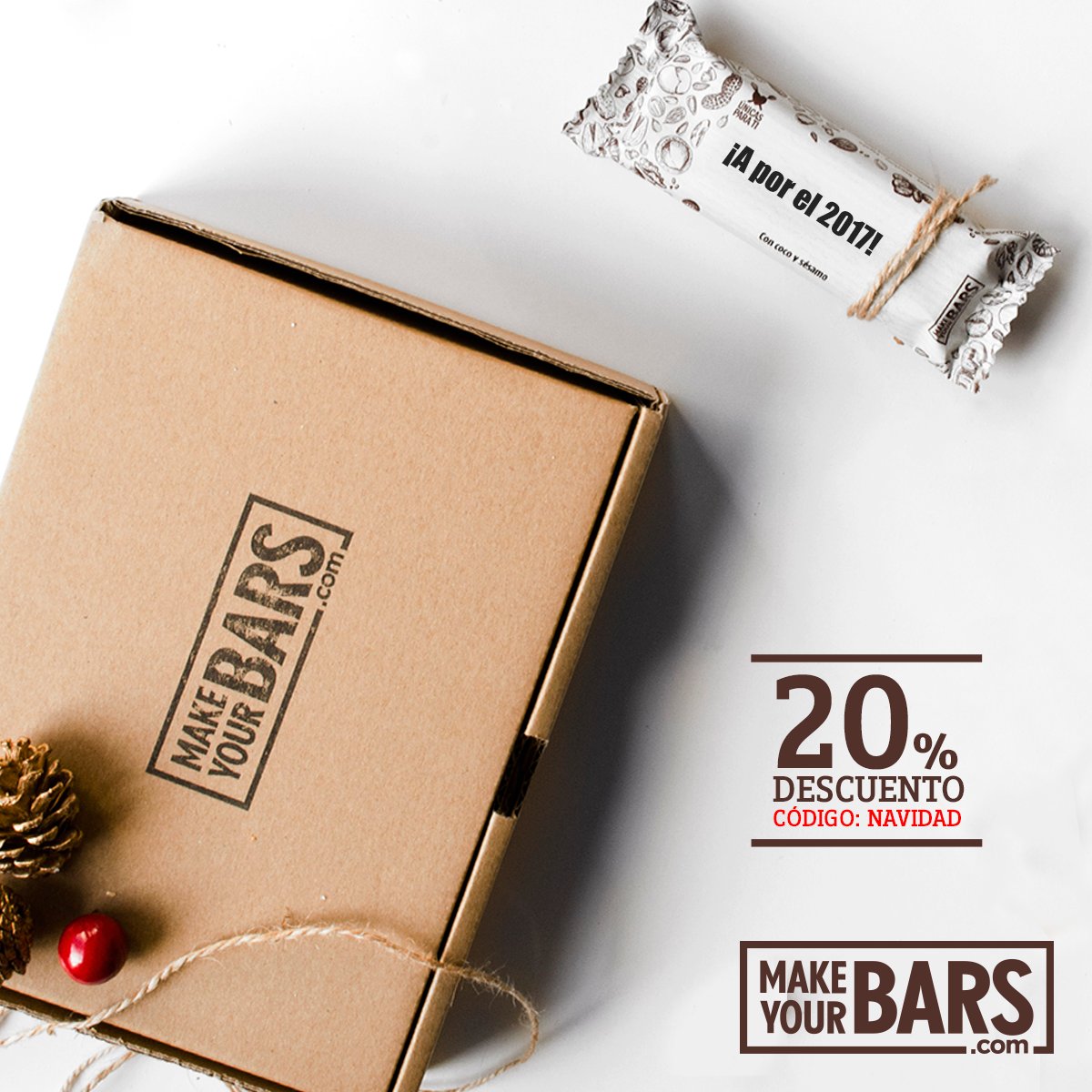 Esta Navidad regala nuestras #barritaspersonalizadas y acertarás. 😌 ¡Haz tu pedido ahora con un 20% descuento!
makeyourbars.com