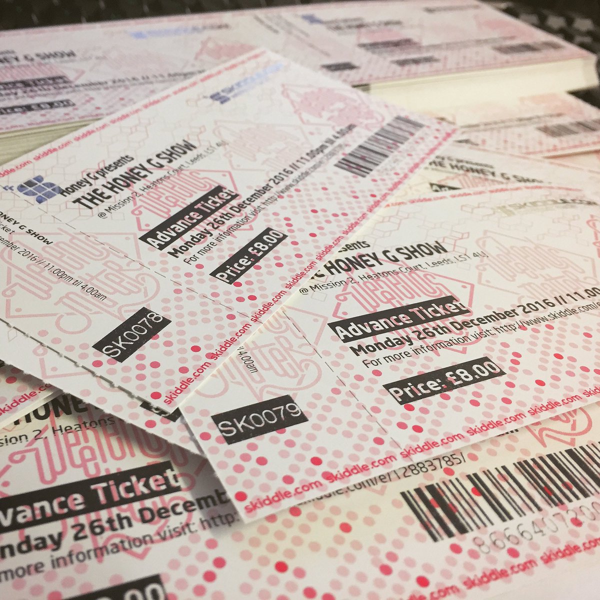 LOOK WHAT'S ARRIVED 👀 Very limited paper tickets to sell this weekend £8 for 'HONEY G' THIS BOXING day. Ask at the bar.  <a href="/GayLeeds/">#gayleeds 🏳️‍🌈</a>