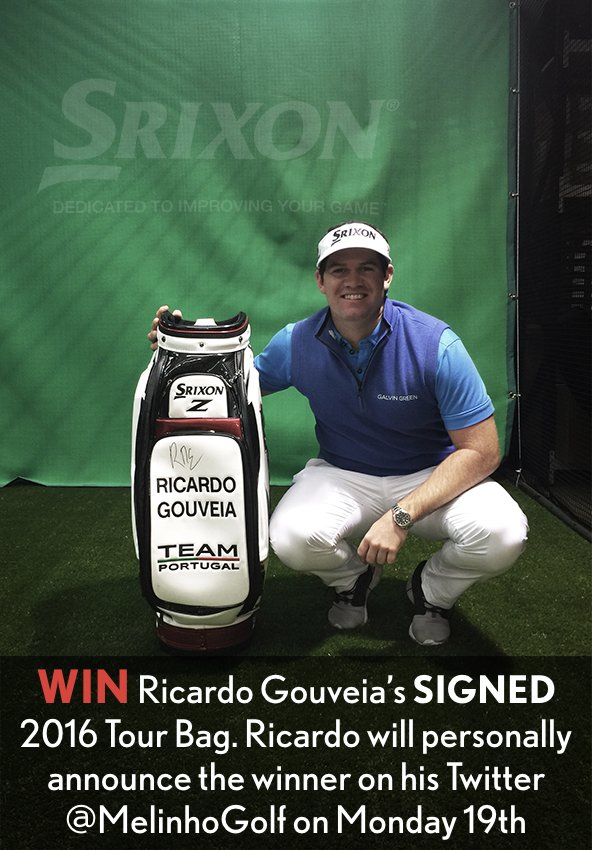 SrixonEurope's tweet photo. CHRISTMAS GIVEAWAY: RT &amp; FOLLOW @SrixonEurope for a chance to win Ricardo Gouveia’s 2016 Tour Bag! @MelinhoGolf #ChristmasGiveaway https://t.co/yHXxYiaSA1