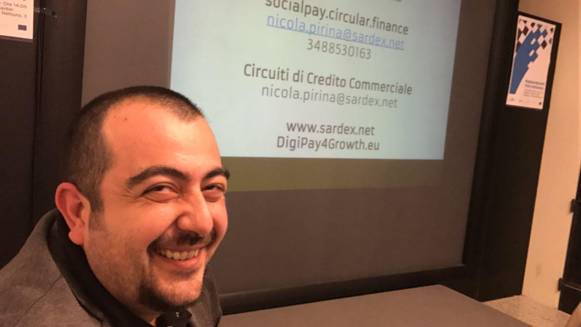 Sardexnet's tweet photo. #now #DigiPay4Growth Carlo Mancosu: "Con #Digipay e #Socialpay si risolvono problemi cogenti rimanendo nella logica del do ut possis dare" https://t.co/ce4AOh0vii