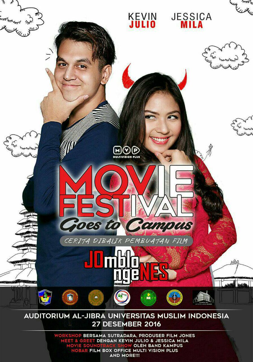 MOVIE FESTIVAL GOES TO CAMPUS - JOMBLO NGENES . 27 Des'16 at Auditorium Al-Jibra UMI with Kevin Julio &amp; Jessica Mila