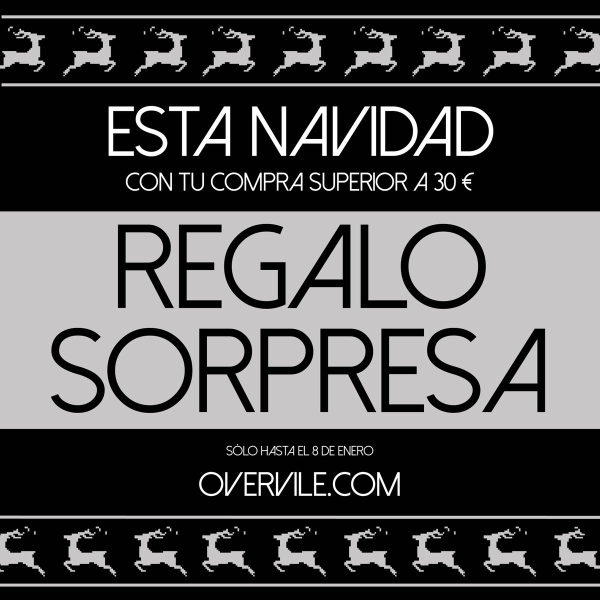 Overvile_'s tweet photo. Llévate un regalo sorpresa con tu compra superior a 30 €, ¡sólo hasta el 8 de enero! https://t.co/msjTe6h3JE https://t.co/zTh0jsrkfa