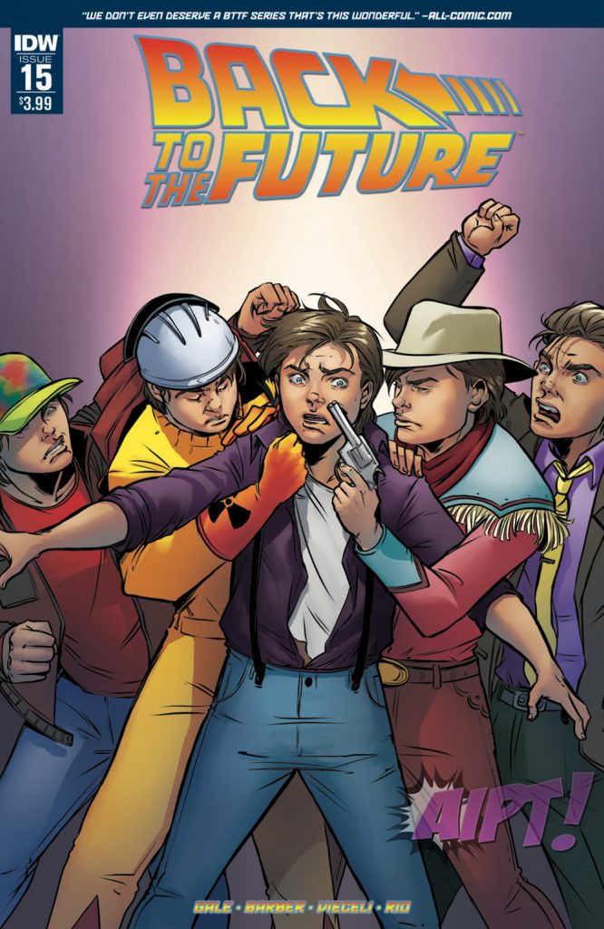 AIPTcomics's tweet photo. Multiple Marty's? This is heavy! EXCL. #Backtothefuture #15 preview! @Emmavieceli @TheJohnBarber @BacktotheFuture  https://t.co/9LHv8sG9EN https://t.co/oQL4wuJFQW